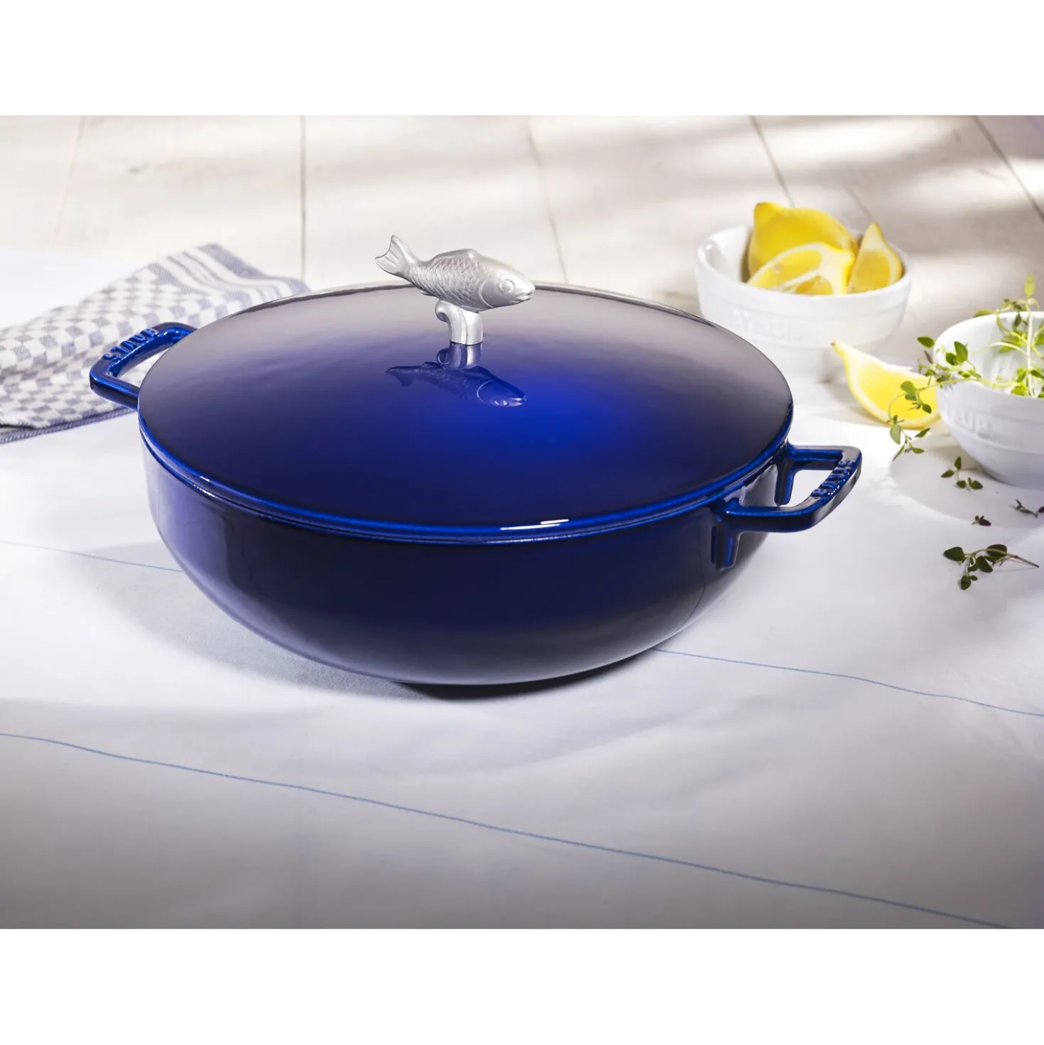 28 cm, Cocotte du pêcheur, Bleu intense