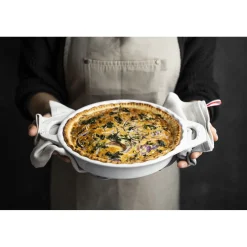 24 cm, Plat à tarte, Blanc