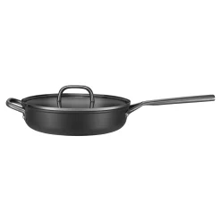 28 cm, Sauteuse avec couvercle en verre, Noir mat