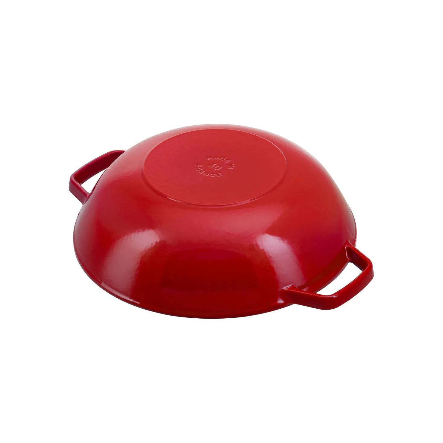 30 cm, Wok avec couvercle en verre, Cerise