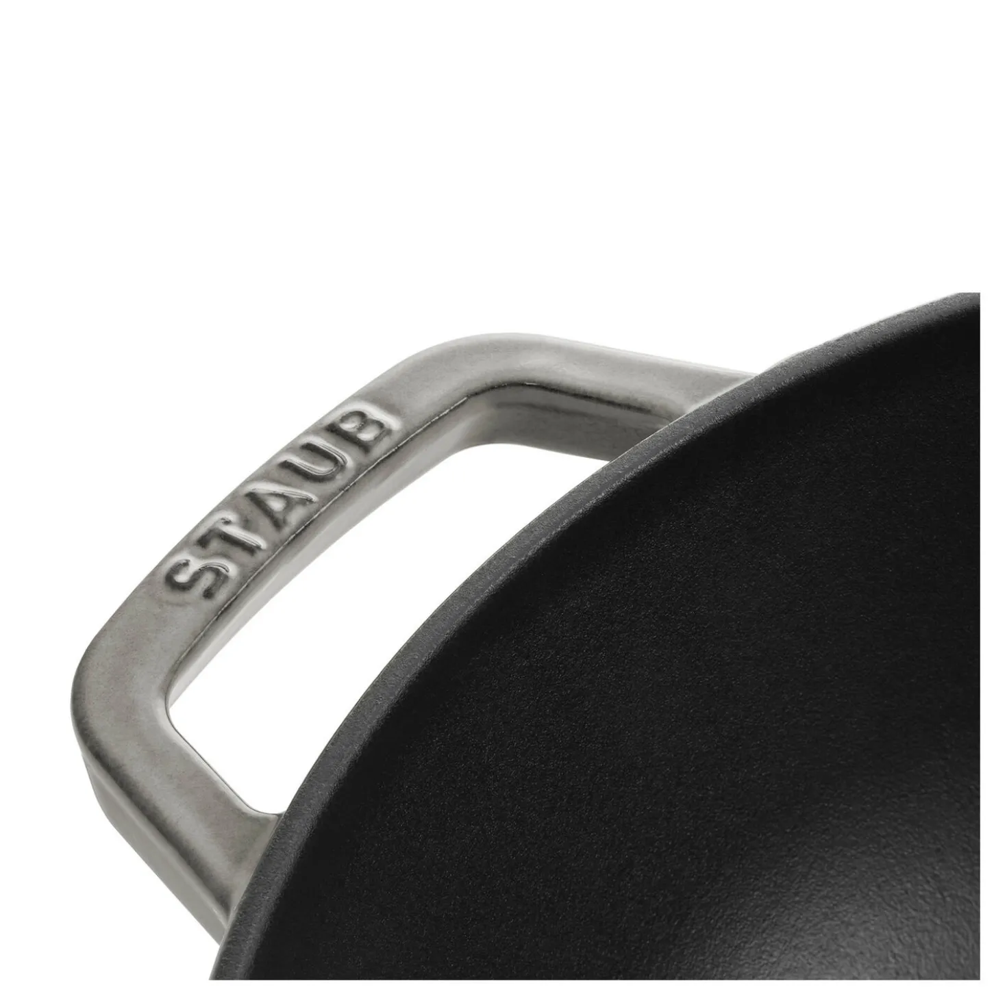 30 cm, Wok avec couvercle en verre, Gris graphite