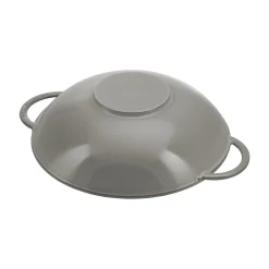 37 cm, Wok avec couvercle en verre, Gris graphite
