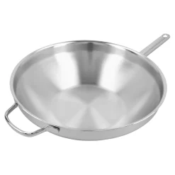 32 cm, Wok fond plat, Argent