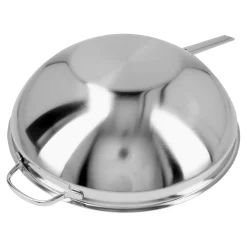 36 cm, Wok fond plat, Argent