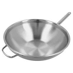 36 cm, Wok fond plat, Argent