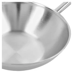 30 cm, Wok fond plat, Argent