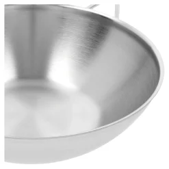 30 cm, Wok fond plat, Argent