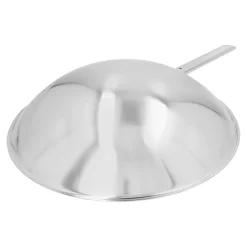 36 cm, Wok fond rond, Argent