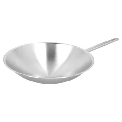 36 cm, Wok fond rond, Argent