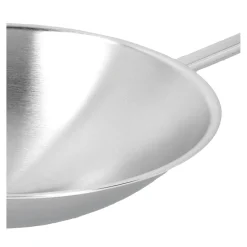 36 cm, Wok fond rond, Argent