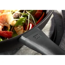 30 cm, Wok, Noir mat