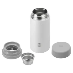 420 ml, Bouteille isotherme, Blanc-Gris