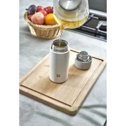420 ml, Bouteille isotherme, Blanc-Gris