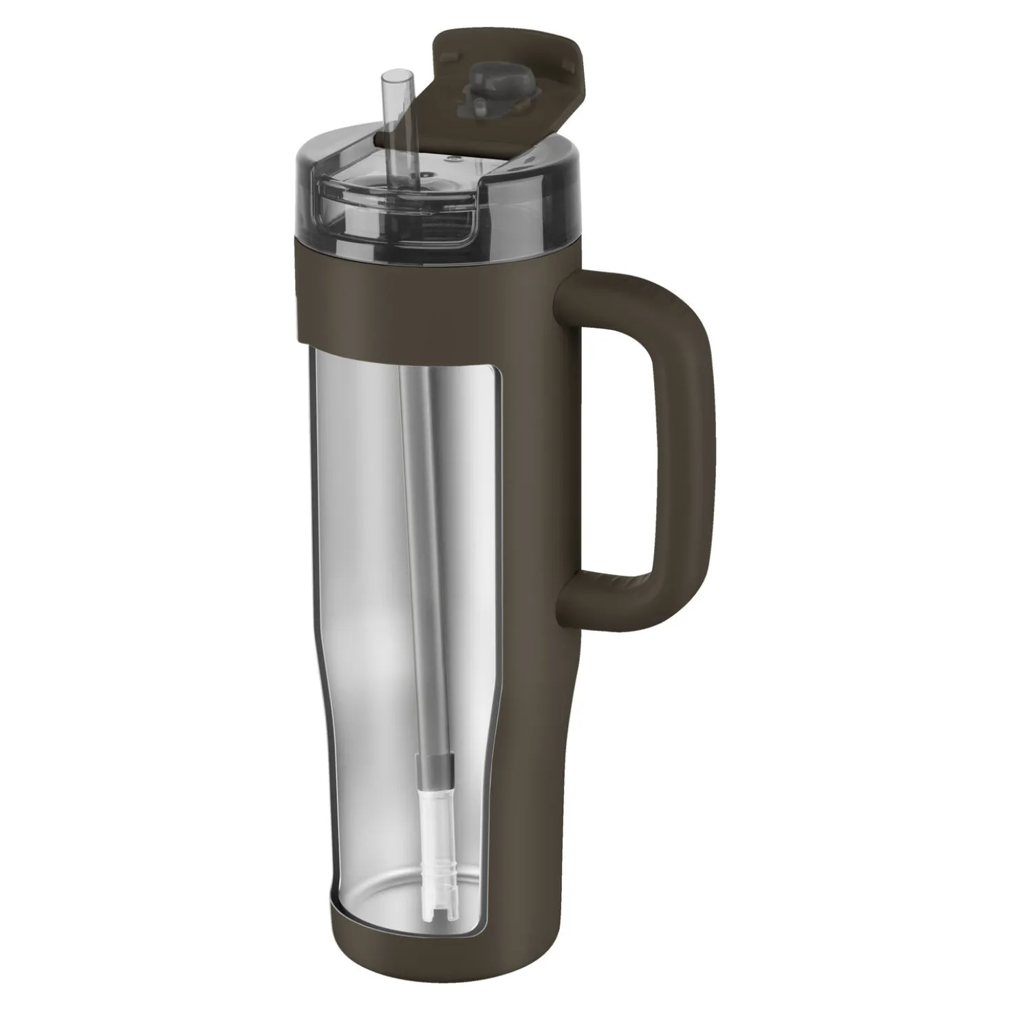 900 ml, Gobelet isotherme avec paille, Chocolat