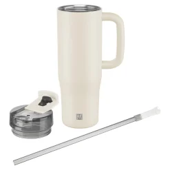 900 ml, Gobelet isotherme avec paille, Cream