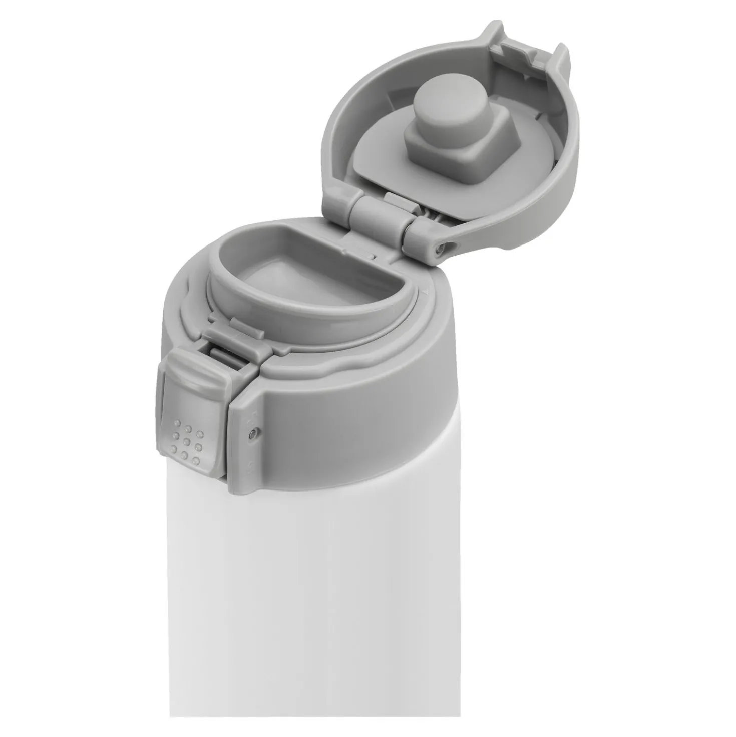 450 ml, Mug isotherme, Blanc-Gris