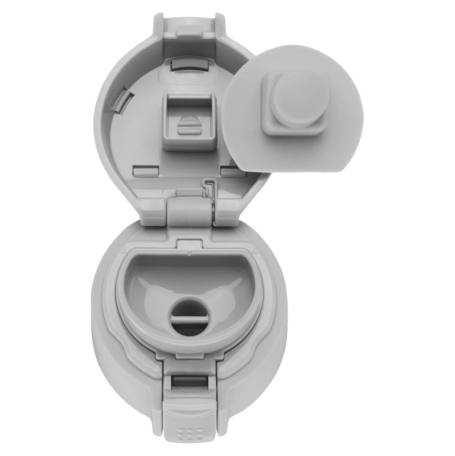 450 ml, Mug isotherme, Blanc-Gris