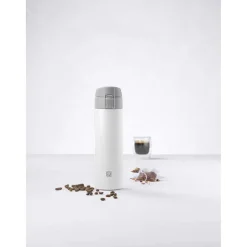 450 ml, Mug isotherme, Blanc-Gris
