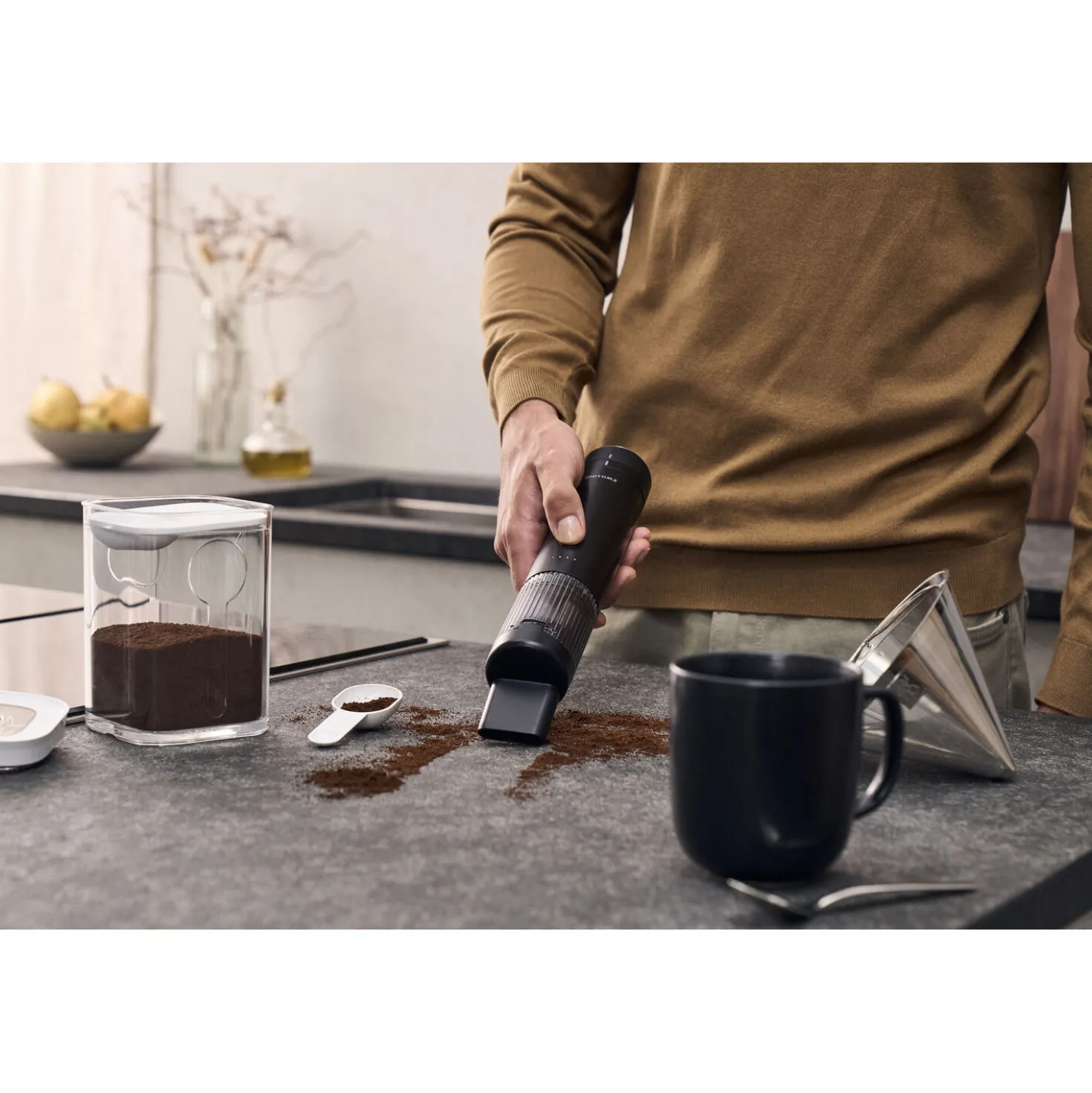 Aspirateur de table sans fil, Kit de démarrage avec batterie