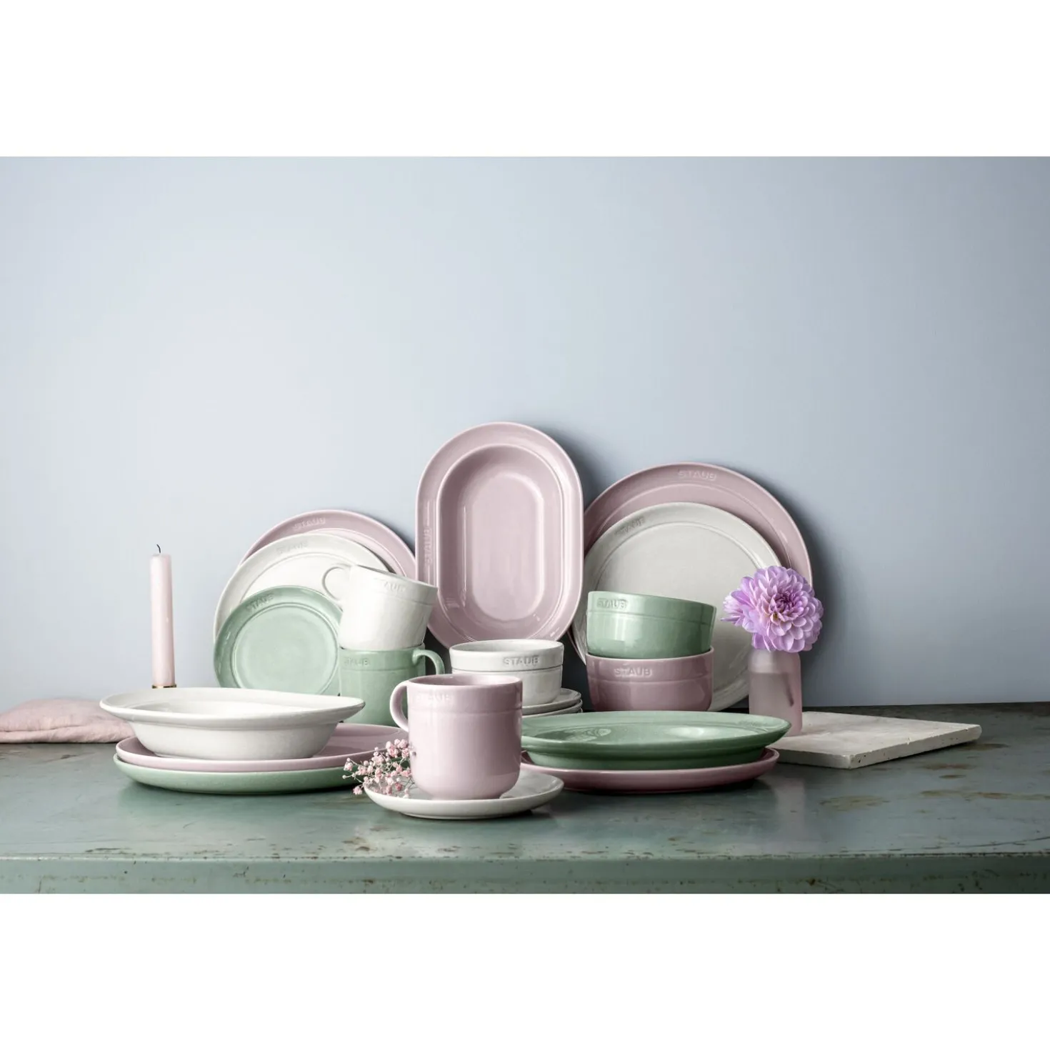 Assiette plat 26 cm, Céramique, Fleur de Cerisier