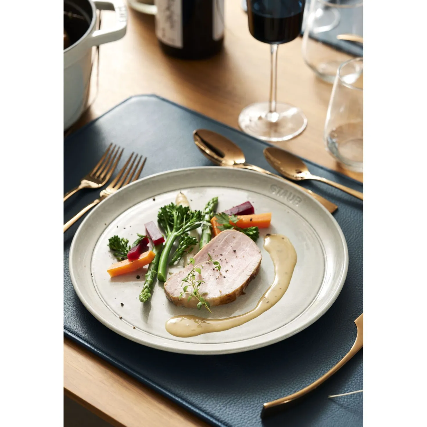 Assiette plat 26 cm, Céramique, Truffe blanche