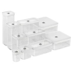 Bo&icirc;te CUBE 2L / 21 cm, transparent-blanc