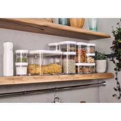 Bo&icirc;te CUBE 2L / 21 cm, transparent-blanc