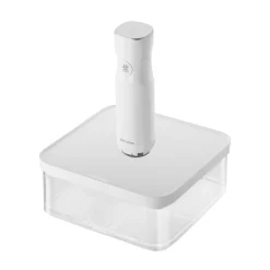 Boîte CUBE L / 21 cm, transparent-blanc