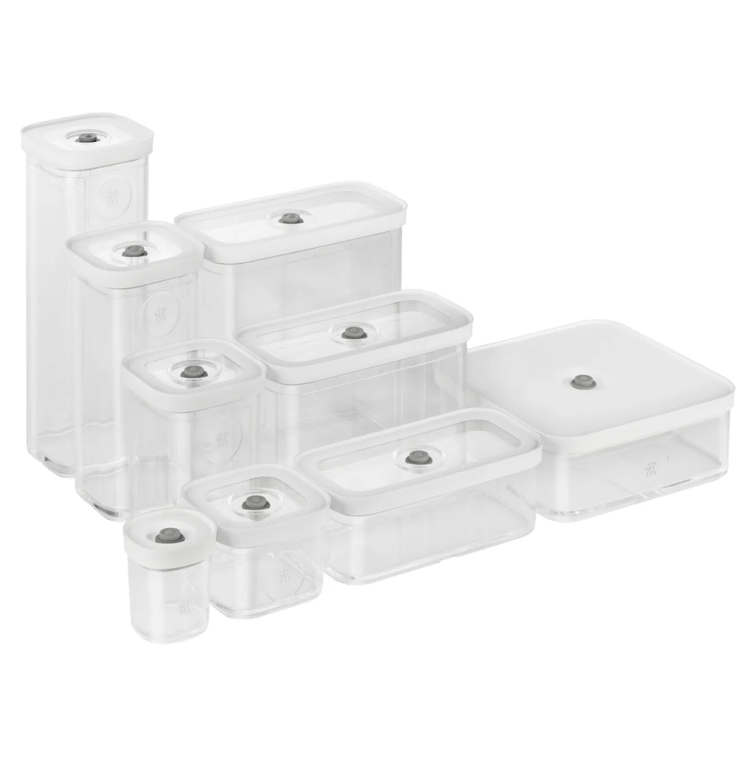 Boîte CUBE L / 21 cm, transparent-blanc