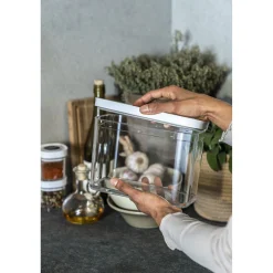 Bo&icirc;te CUBE 3M / 21 cm, transparent-blanc