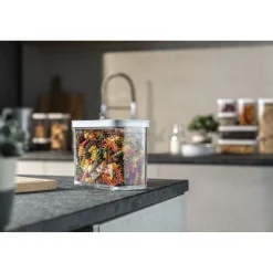 Bo&icirc;te CUBE 2M / 21 cm, transparent-blanc