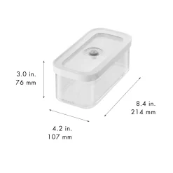 Boîte CUBE M / 21 cm, transparent-blanc