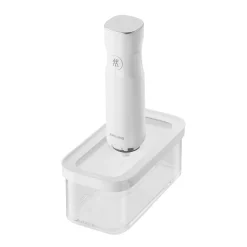 Bo&icirc;te CUBE M / 21 cm, transparent-blanc