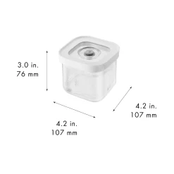 Bo&icirc;te CUBE S / 11 cm, transparent-blanc