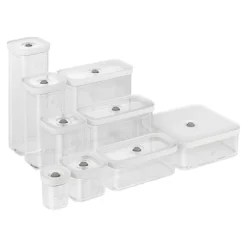 Bo&icirc;te CUBE 2S / 11 cm, transparent-blanc