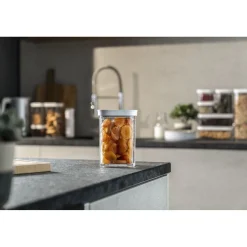 Bo&icirc;te CUBE 2S / 11 cm, transparent-blanc