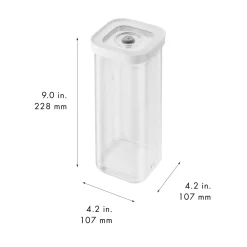 Bo&icirc;te CUBE 3S / 11 cm, transparent-blanc