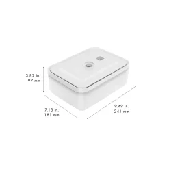 Boîte pour réfrigérateur sous vide, Plastique, semi transparent-Gris