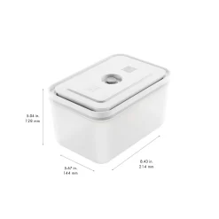 Boîte sous vide L, Plastique, semi transparent-Gris