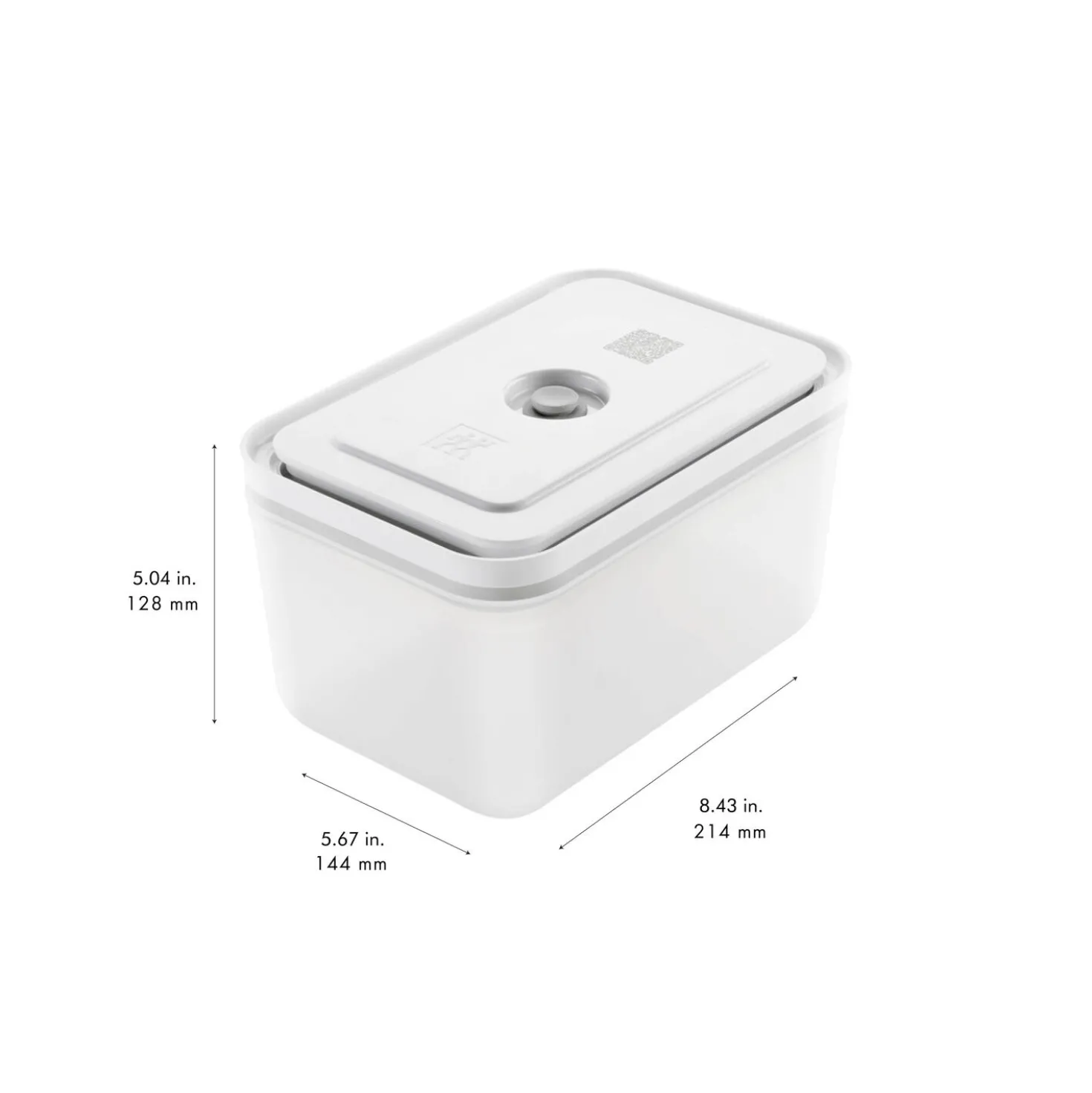 Boîte sous vide L, Plastique, semi transparent-Gris