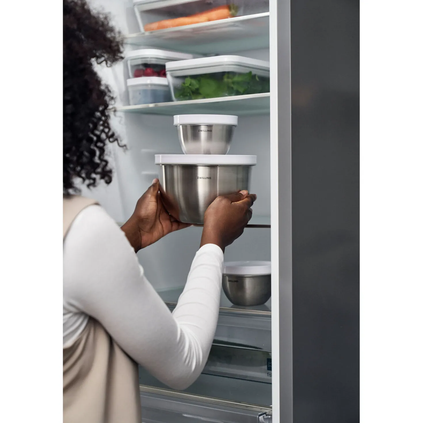 Bol sous vide L / 24 cm, Acier inoxydable, Argent