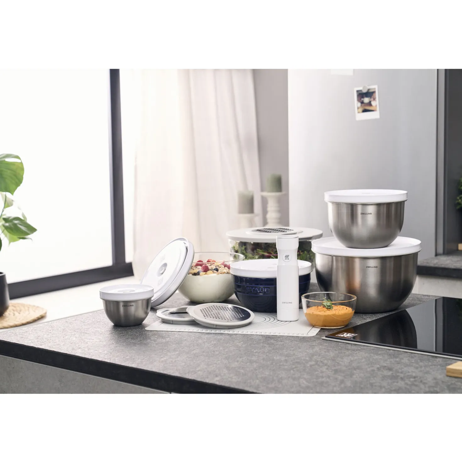 Bol sous vide L / 24 cm, Acier inoxydable, Argent