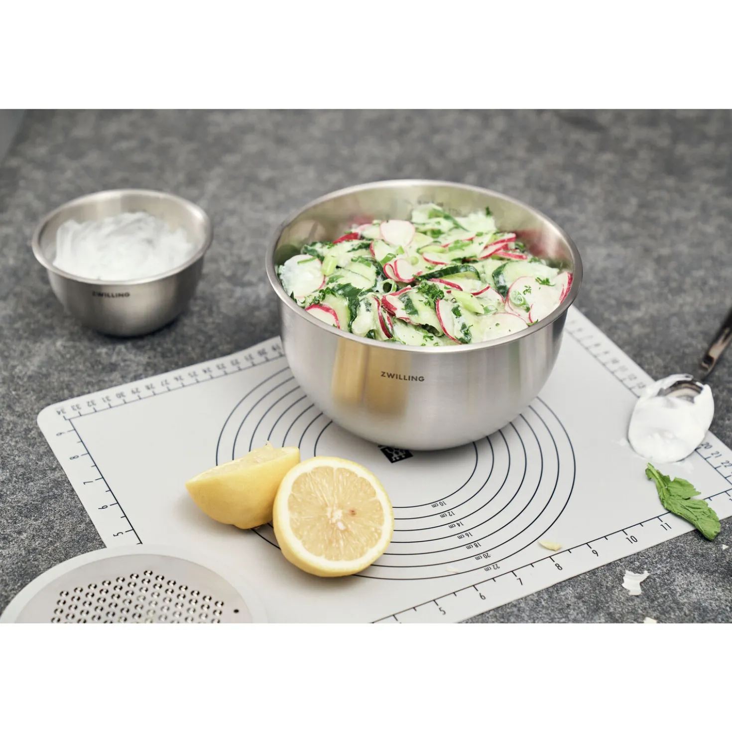 Bol sous vide L / 24 cm, Acier inoxydable, Argent