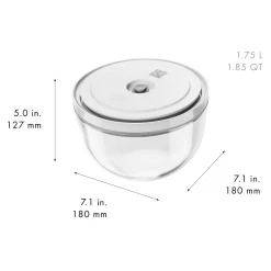 Bol sous vide M / 18 cm, Verre, Transparent