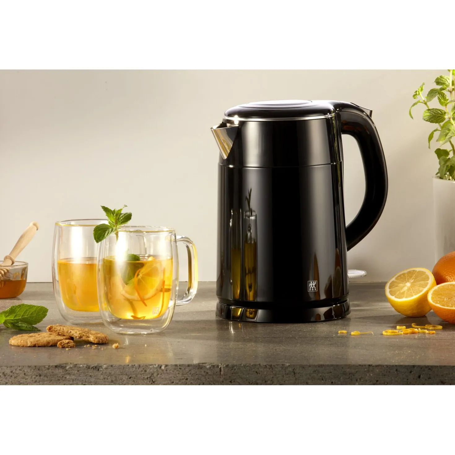 Bouilloire électrique, 1,25 l, Noir mat