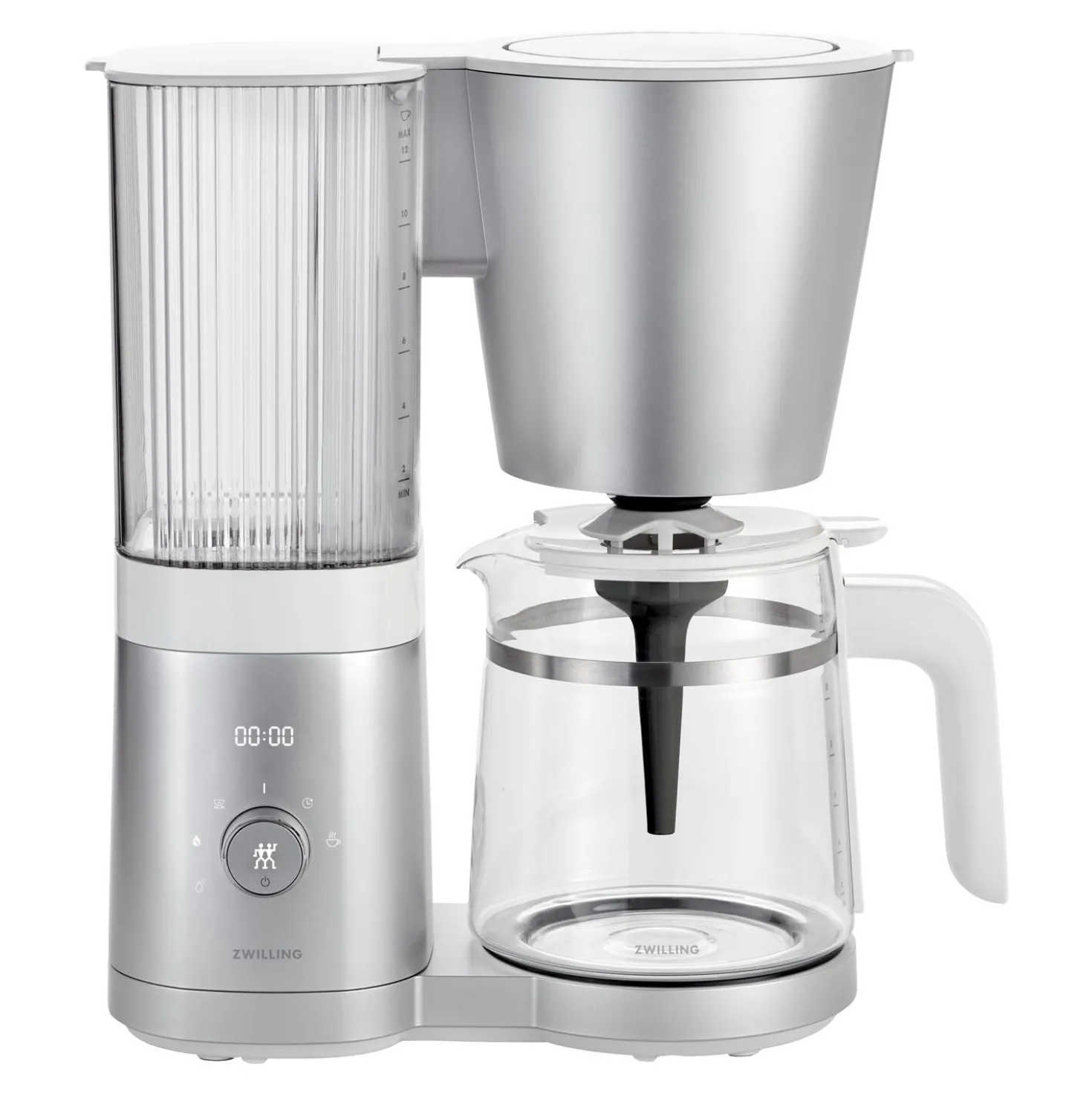 Cafetière avec filtre, 1,5 l, Blanc argenté
