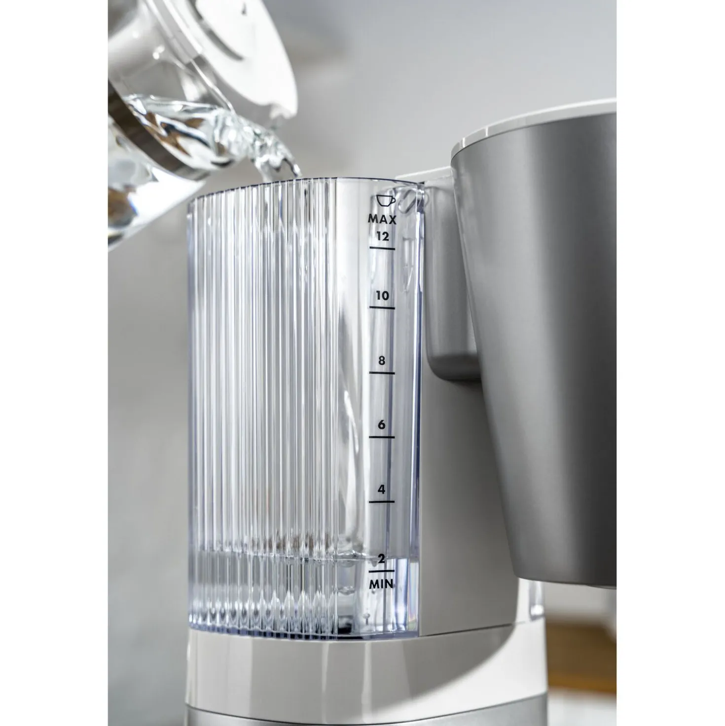 Cafetière avec filtre, 1,5 l, Blanc argenté