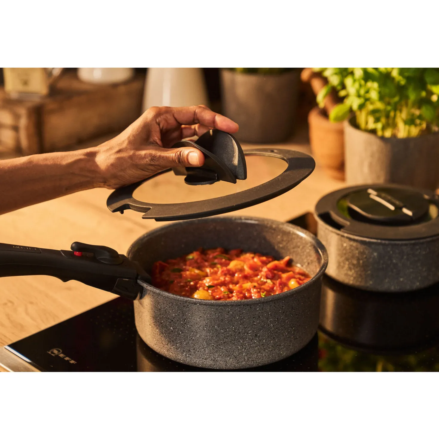 Casserole, 16 cm, Aluminium, Revêtement antiadhésif en céramique