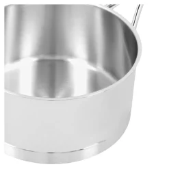 Casserole avec couvercle 18 cm, Inox 18/10, Argent