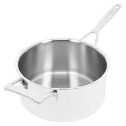 Casserole avec couvercle 22 cm, Inox 18/10, Argent